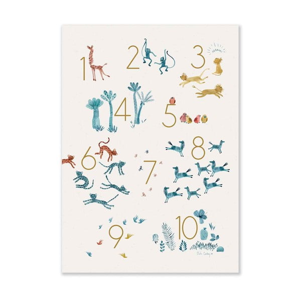 Bērnu plakāts 50x70 cm Numbers – Moulin Roty