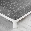 Tumši pelēks kokvilnas palags ar gumiju 140x190 cm Aristide – douceur d'intérieur