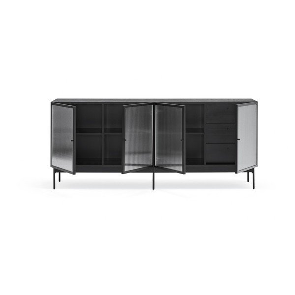 Melna kumode Teulat Blur, platums 180 cm-image-4