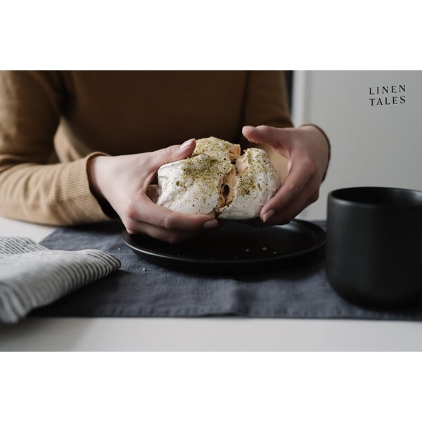 Tumši pelēks lina paliktnis Linen Tales, 35 x 45 cm-image-3