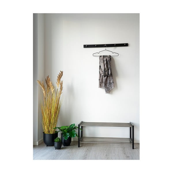 Melns metāla sienas pakaramais Padova – House Nordic-image-1