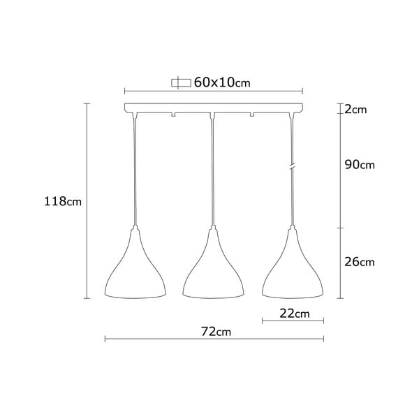 Melna piekaramā lampa ar metāla abažūru Sağlam – Opviq lights-image-3