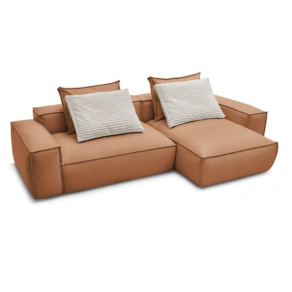 Brūns stūra dīvāns no ādas imitācijas (ar maināmu stūri) Boheme – Bobochic Paris-image-4