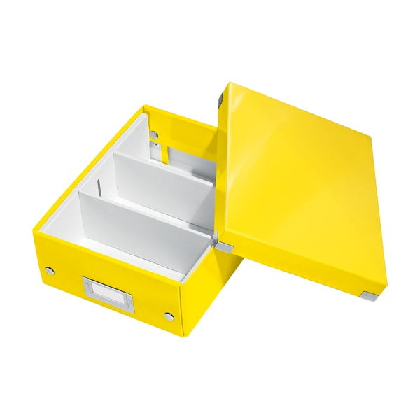 Dzeltena kaste ar organizatoru Leitz Click&Store, garums 28 cm