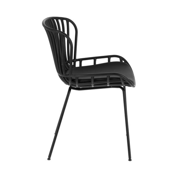 Melns dārza krēsls ar tērauda konstrukciju Kave Home Surpik-image-2