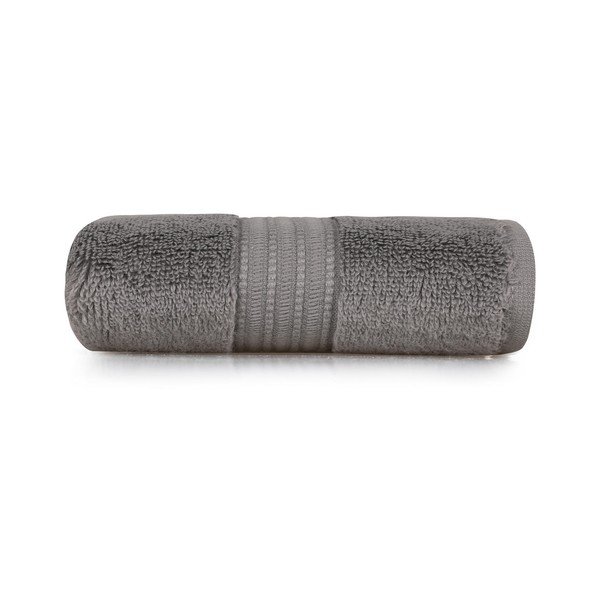 Tumši pelēks kokvilnas dvielis 30x50 cm Chicago – Foutastic-image-2