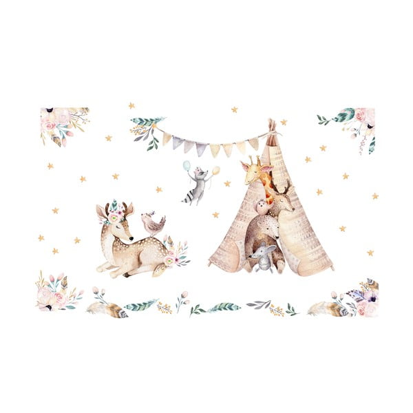 Bērnu sienas uzlīmes Ambiance Rabbits Woodland-image-2