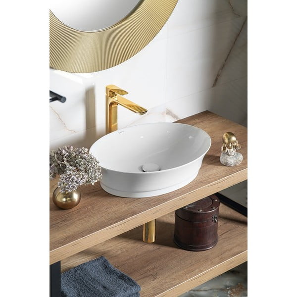 Zelta krāsas stāvošs jaucējkrāns izlietnei Spy – Sapho-image-2