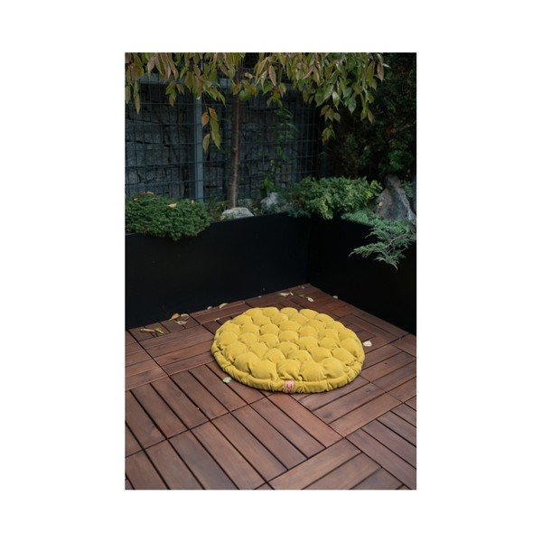 Tumši brūns sēdekļa spilvens ar masāžas bumbiņām Linda Vrňáková Bloom, Ø 65 cm-image-3