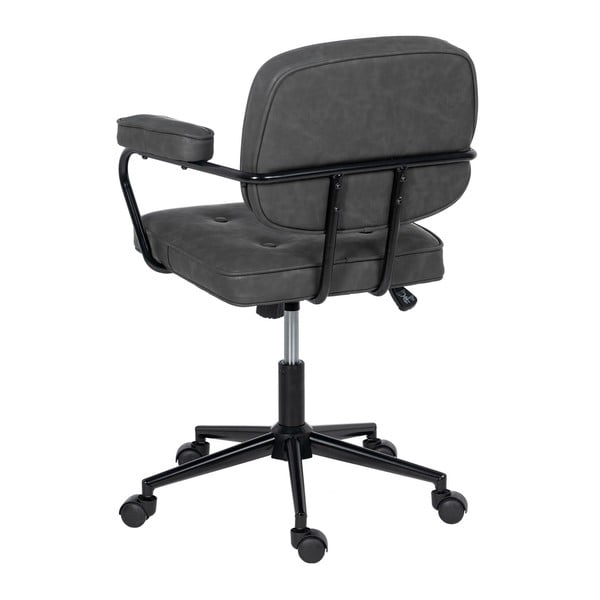 Antracīta pelēks mākslīgās ādas biroja krēsls – Ixia-image-4
