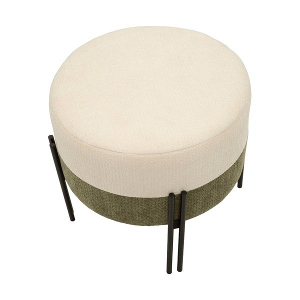 Haki/krēmkrāsas pufs Modern Style – Mauro Ferretti-image-2