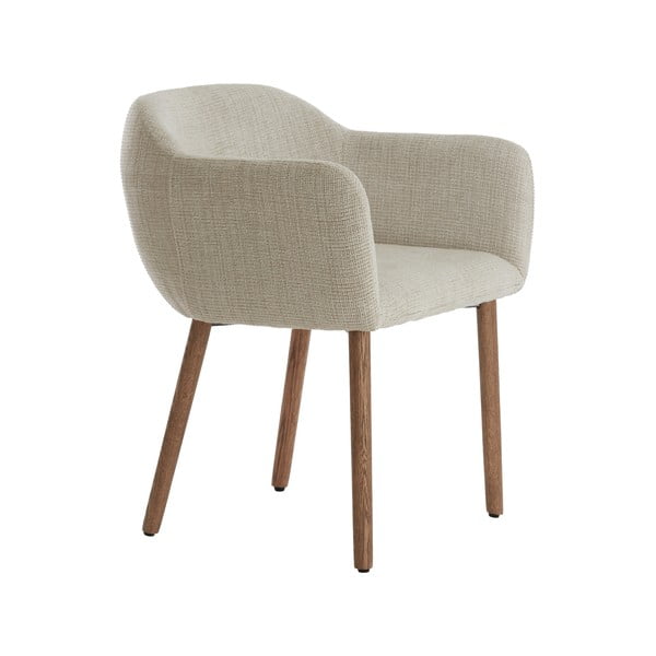 Bēši polsterēti ēdamistabas krēsli ar roku balstiem (2 gab.) Blaine – Light & Living