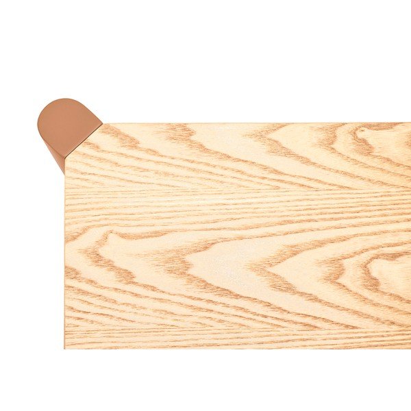 Ķieģeļu sarkans/gaiša dabīga toņa plaukts ar ozolkoka imitāciju 126x59x43 cm Bona – Teulat-image-4