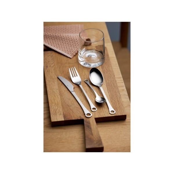 Sudraba krāsas nerūsējošā tērauda galda piederumi (16 gab.) Pantry – Gense-image-1