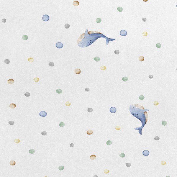 Bērnu spilvendrāna 50x75 cm Baby whale – Happy Friday-image-1