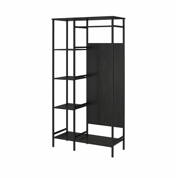 Melns ozolkoka imitācijas skapis 95x180 cm Modine – Støraa-image-3