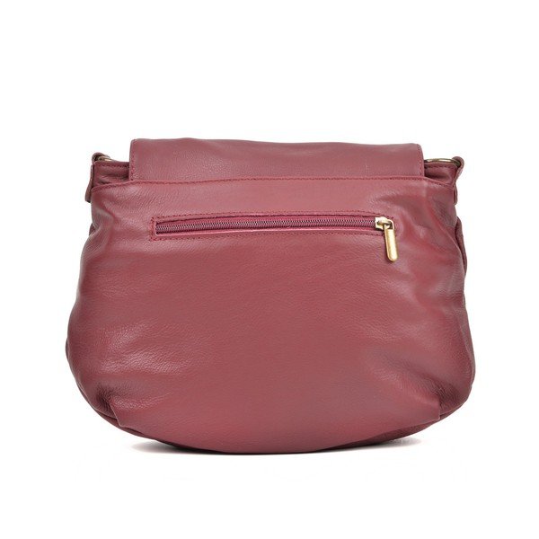 Vīna sarkanā ādas crossbody soma Isabella Rhea Martín-image-3
