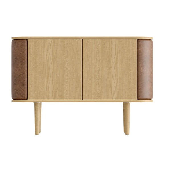 Dabīga toņa/gaiši brūna zema kumode ar ozolkoka imitāciju 109x75 cm Treasures – UMAGE-image-3