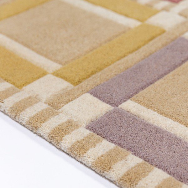Dabīga toņa ar rokām darināts vilnas paklājs 140x200 cm Quadro Wool – Flair Rugs-image-4