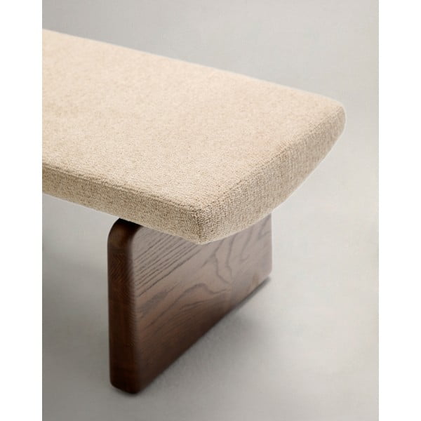 Bēšs/tumša dabīga toņa sols no šenila auduma Topaz – Kave Home-image-4