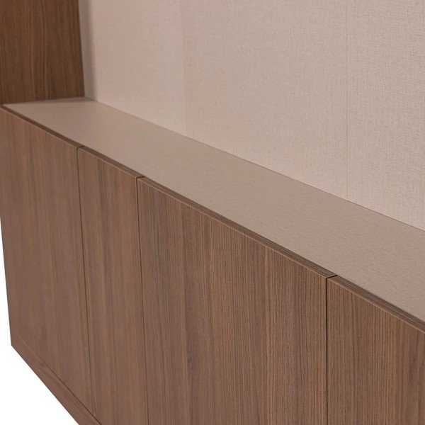 Tumša dabīga toņa modulārais TV galdiņš 160x215 cm Build – WOOOD-image-3