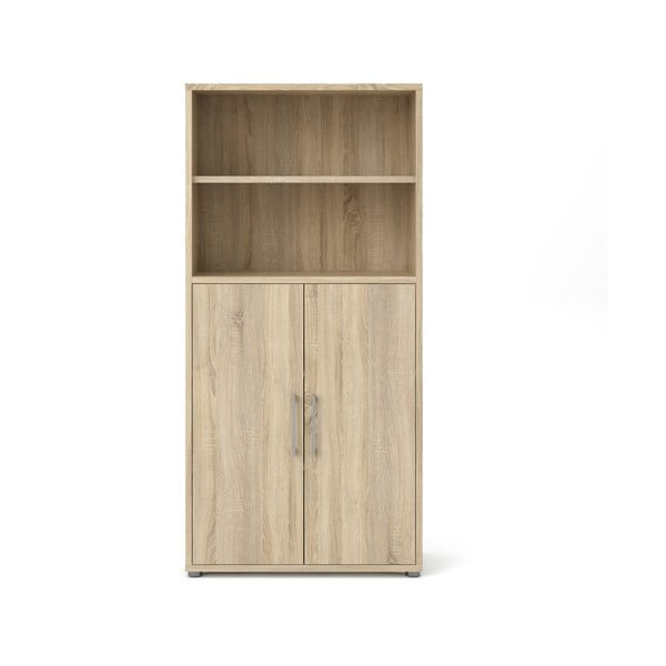 Dabīga toņa modulārais grāmatu plaukts ar ozolkoka imitāciju 89x189 cm Prima – Tvilum-image-4