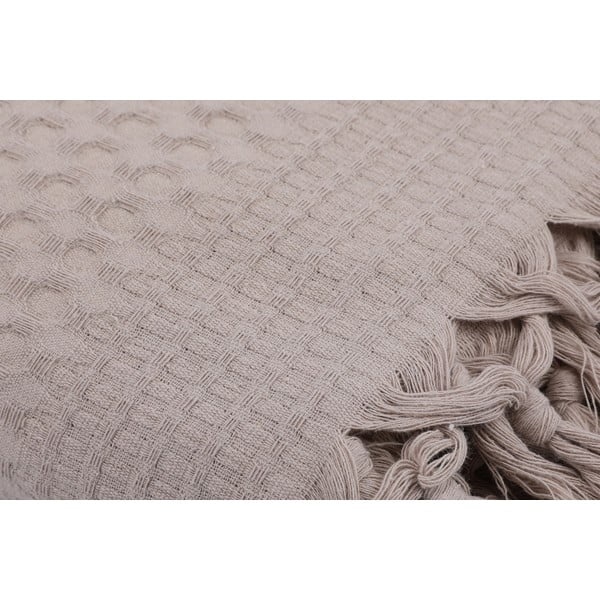 Gaiši brūns kokvilnas gultas pārklājs Brown, 220 x 240 cm-image-2