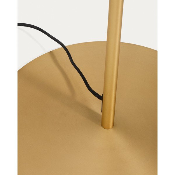 Balta/zelta krāsas stāvlampa ar stikla abažūru (augstums 165 cm) Brisia – Kave Home-image-4