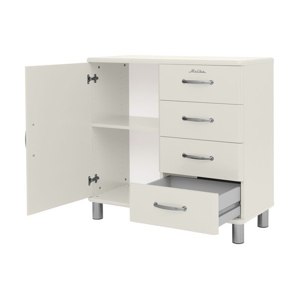 Balta zema kumode 98x92 cm Malibu – Tenzo-image-3