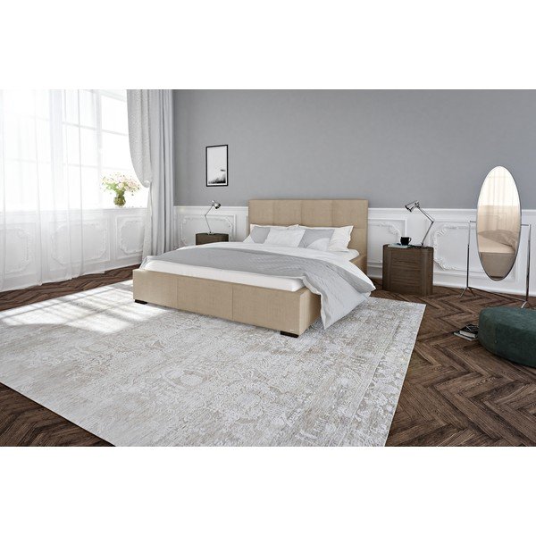 Bēša divguļamā gulta ar režģi un uzglabāšanas vietu Guy Laroche Home Fascination, 140 x 200 cm-image-4