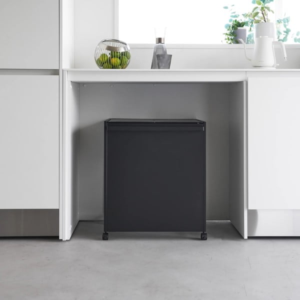 Melna atkritumu šķirošanas metāla atkritumu tvertne Tower – YAMAZAKI-image-1