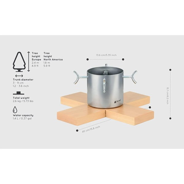 Ziemassvētku eglītes statīvs sudraba krāsā Tree Nest Hip-image-1