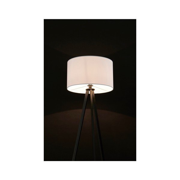 Kokoon Trivet stāvlampa ar melnu struktūru un baltu abažūru-image-2