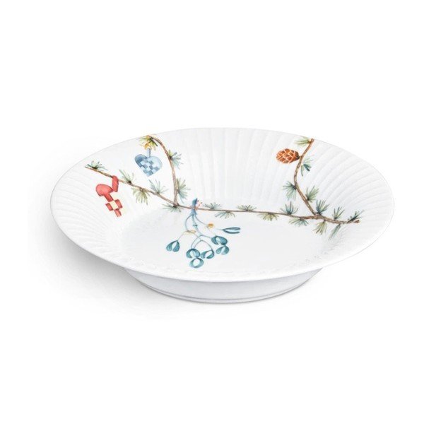 Balts zupas porcelāna šķīvis ar Ziemassvētku motīvu ø 21 cm Hammershøi Christmas – Kähler Design