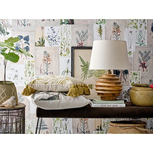 Tumša dabīga toņa galda lampa ar auduma abažūru (augstums 54 cm) Svale – Bloomingville-image-1