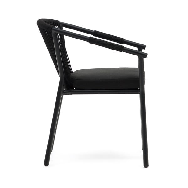 Melns metāla dārza krēsls Xelida – Kave Home-image-2