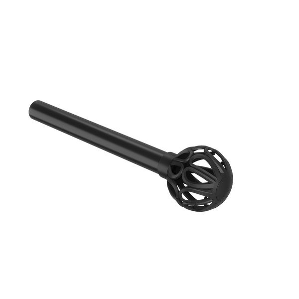 Matēti melna tērauda pagarināma aizkaru stanga 107 - 305 cm Aria – Umbra