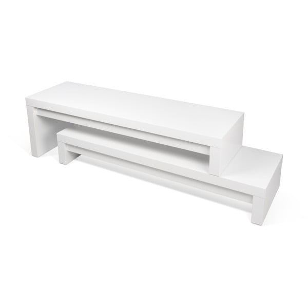 Balts variējams TV galdiņš TemaHome Cliff Walnut-image-3