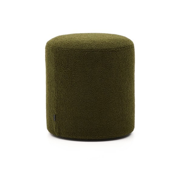 Zaļš pufs no buklē auduma Kaeli – Kave Home
