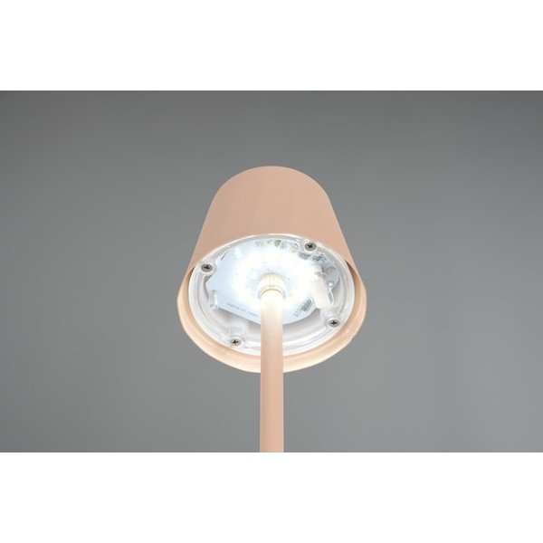Krēmkrāsas LED galda lampa ar metāla abažūru (augstums 21 cm) Diaz – Reality-image-2