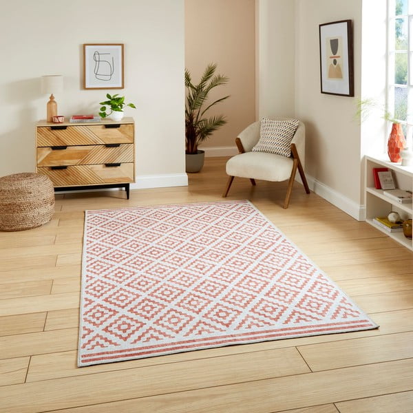 Oranžs mazgājams paklājs 152x230 cm Coral Orange – Think Rugs-image-1