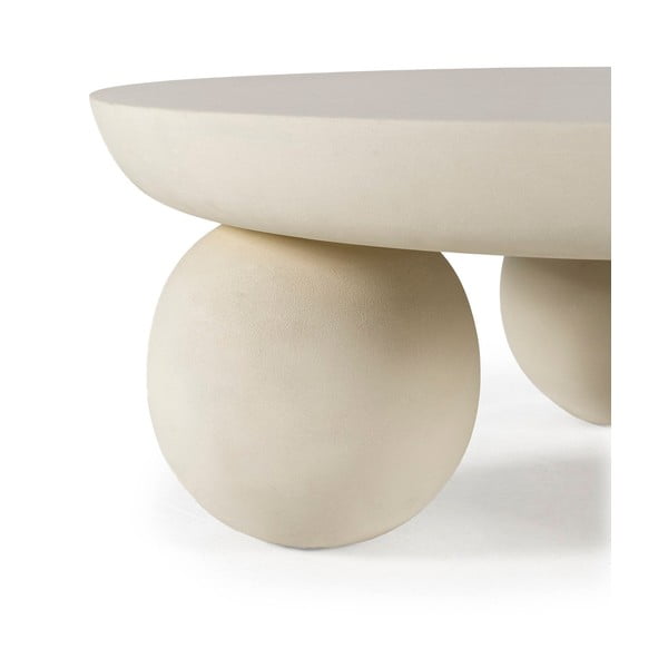 Bēšs mango masīvkoka apaļš žurnālgaldiņš ø 90 cm Ailen – MOME-image-4