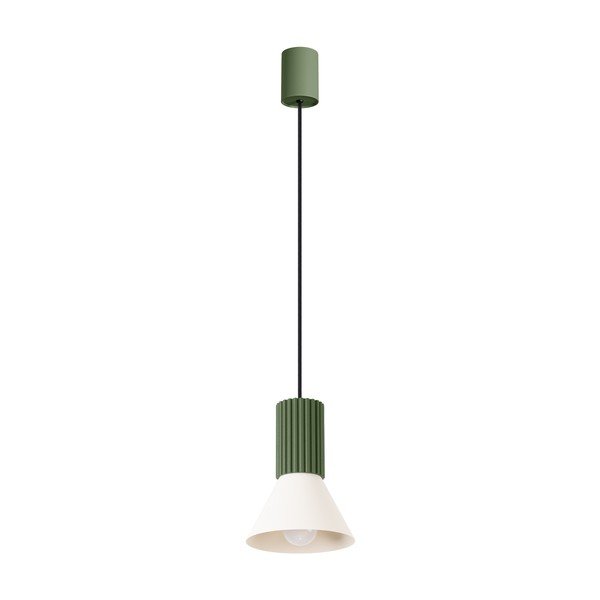 Zaļa metāla piekaramā lampa ø 14 cm Niru – Sollux