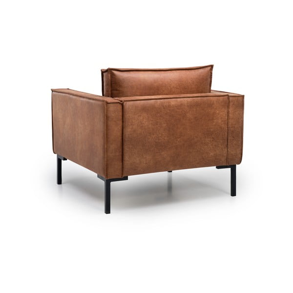 Konjaka brūns atpūtas krēsls no ādas imitācijas Scandic Rate-image-3