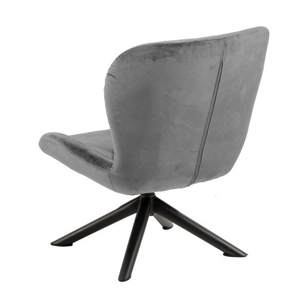 Pelēks samta krēsls Actona Batilda-image-1