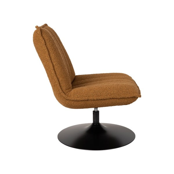 Okera dzeltens atpūtas krēsls no buklē auduma Jax – White Label-image-3