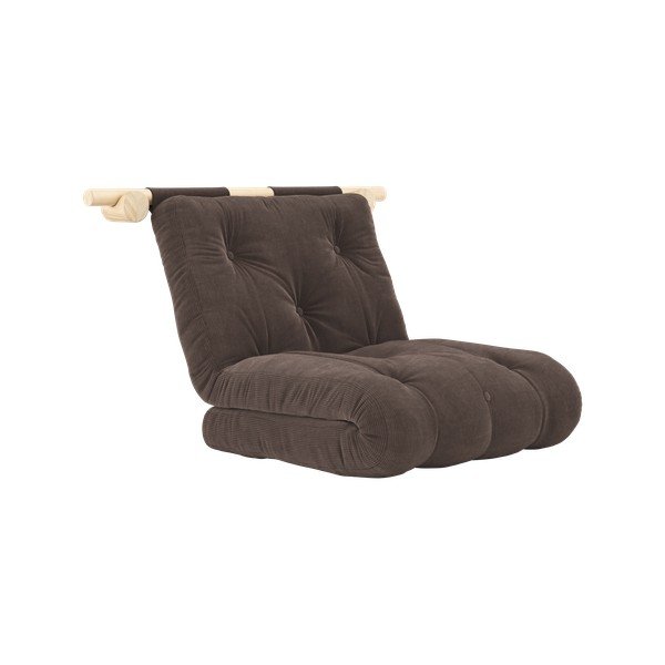 Tumši brūns velveta atpūtas krēsls Hooked – Karup Design