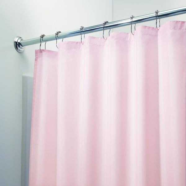 Rozā dušas aizkars iDesign, 183 x 183 cm