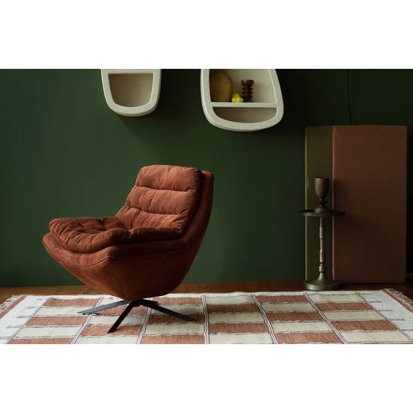 Terakotas oranžs kokvilnas paklājs 160x230 cm Gambit – Dutchbone-image-1