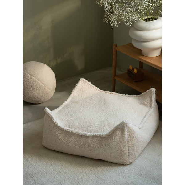 Krēmkrāsas bērnu sēžammaiss no buklē auduma Square – Wigiwama-image-2